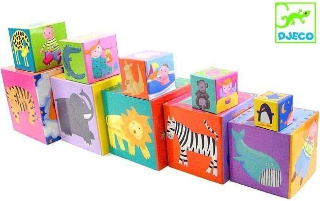 Кубики - пирамида Забавные кубики 10эл. DJECO - миниатюра 4