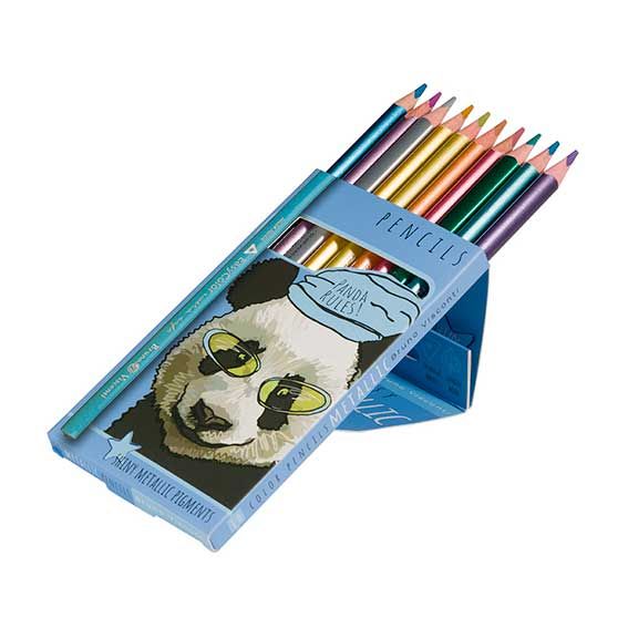 Карандаши 10цв. металлиз. EasyColor BrunoVisconti 30-0130 - фото 1