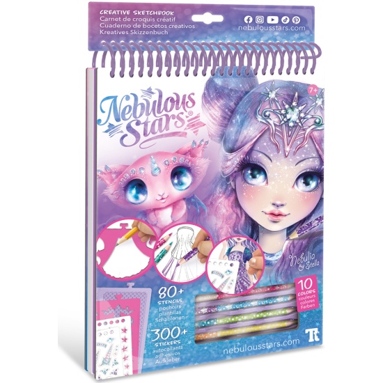 Раскраска - скетчбук набор неоновый Nebulous stars - фото 1