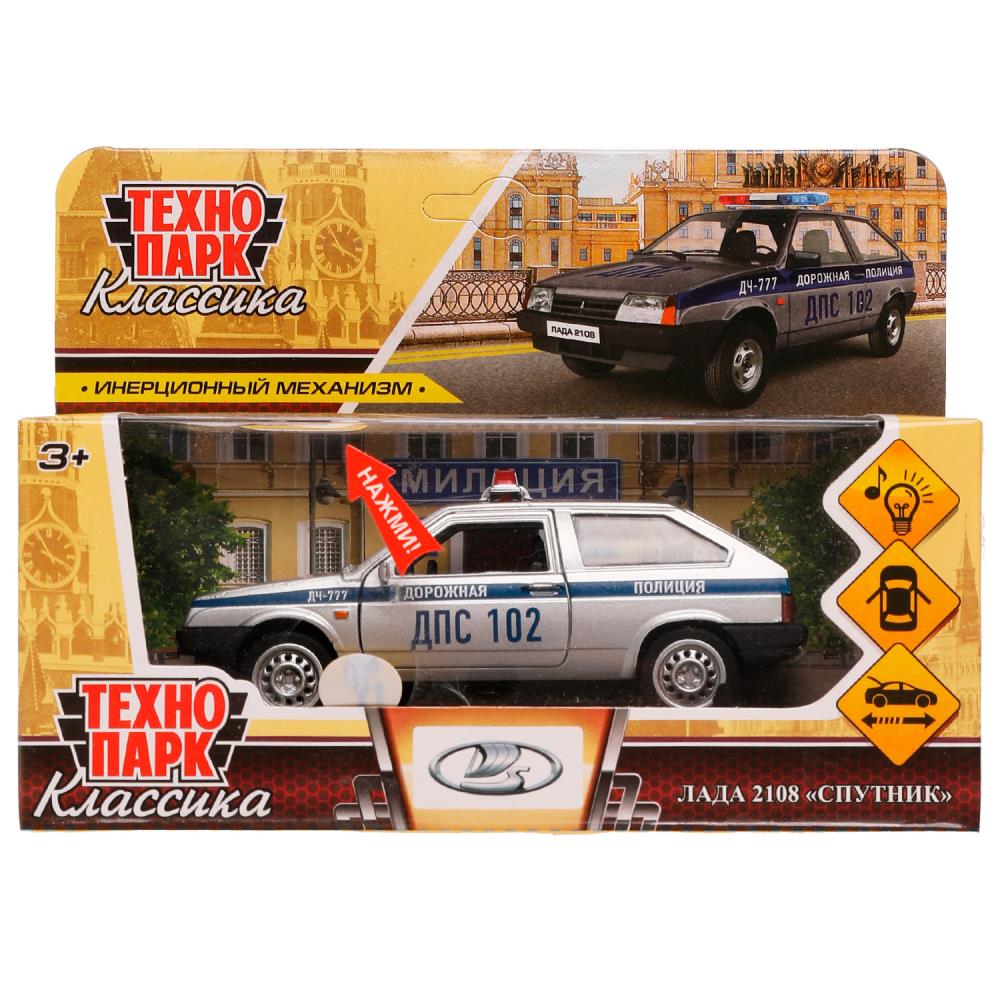 Машина металлическая ТЕХНОПАРК LADA-2108 СПУТНИК Полиция - фото 1