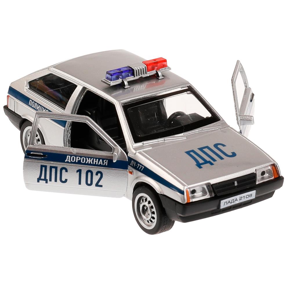 Машина металлическая ТЕХНОПАРК LADA-2108 СПУТНИК Полиция - миниатюра 3