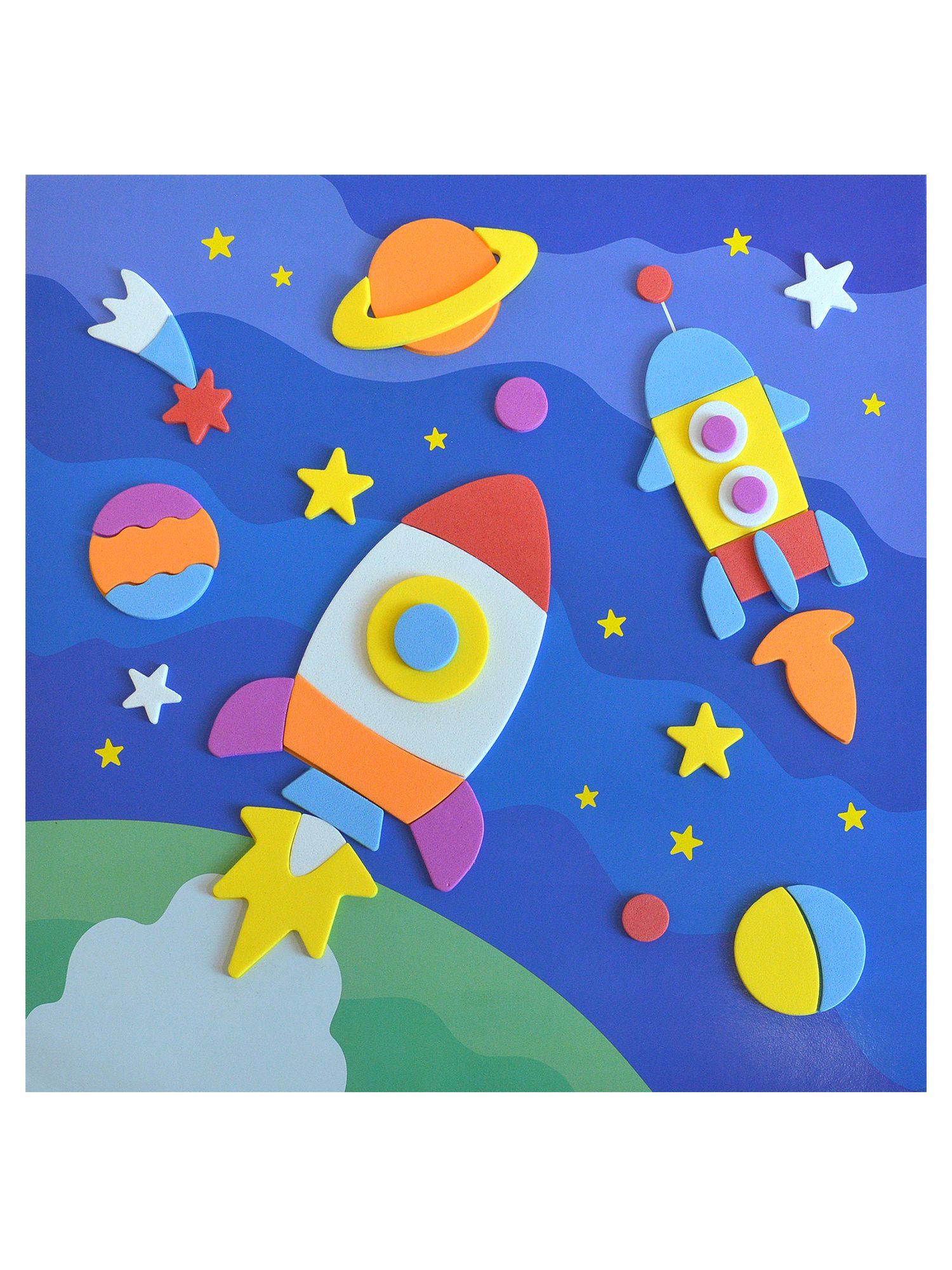 Аппликация мягкая В космосе - миниатюра 2