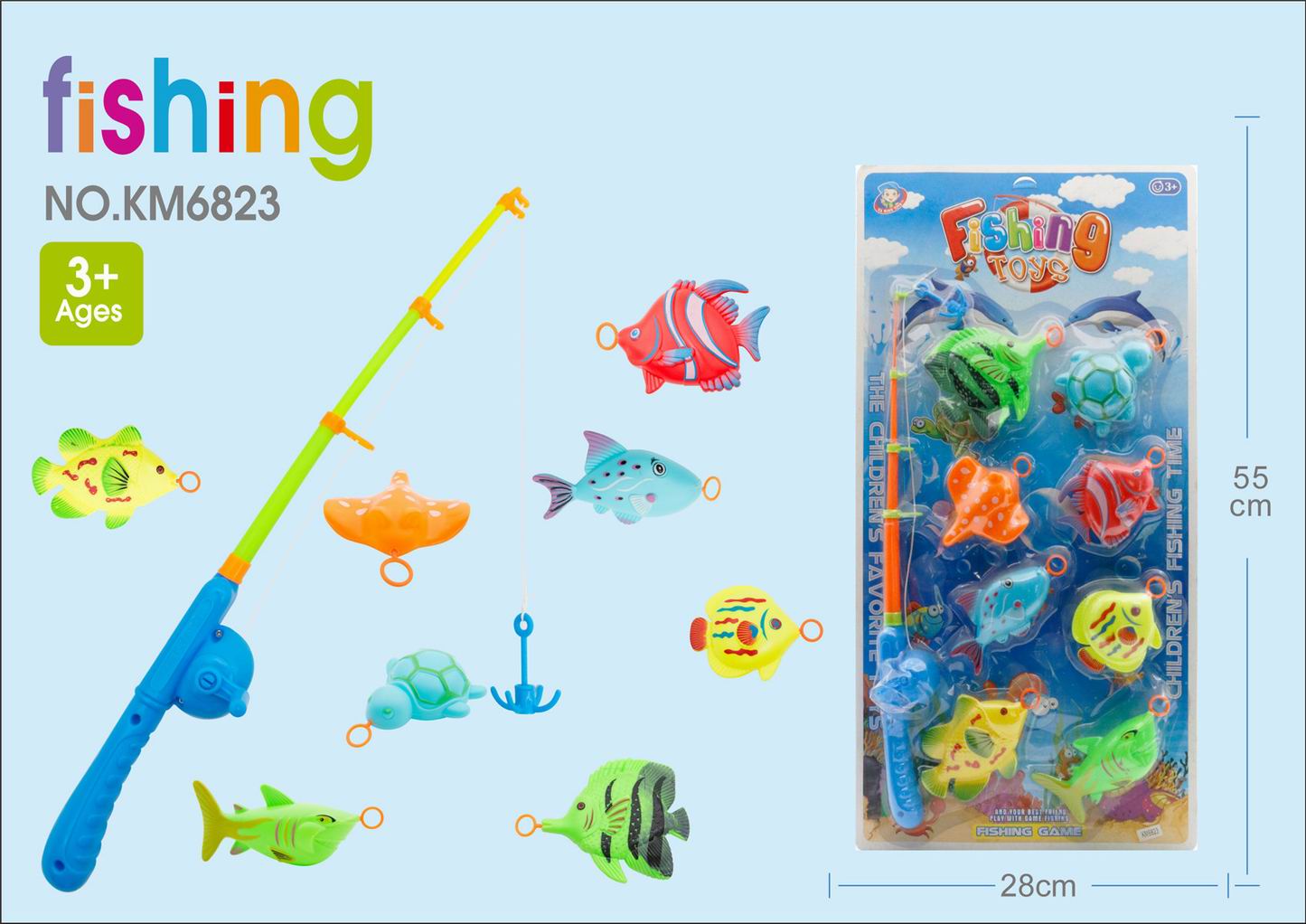 Рыбалка удочка + 8 рыбок - фото 1