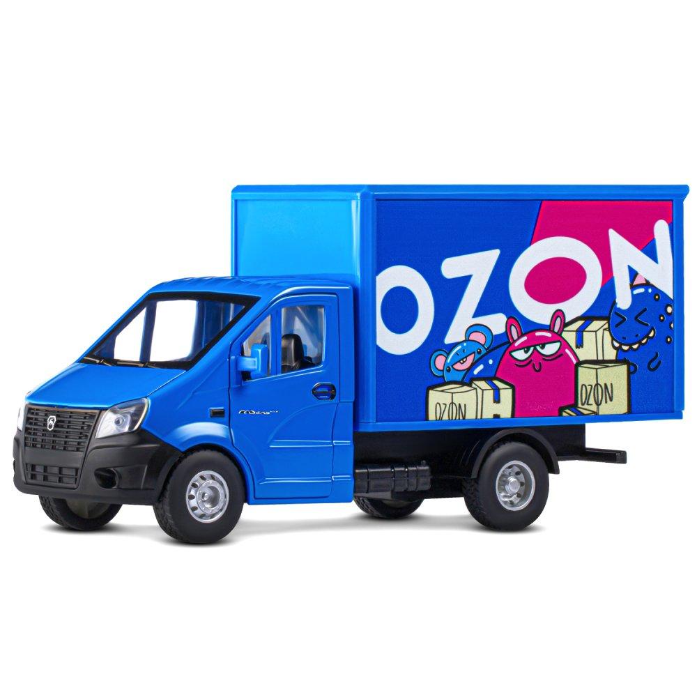 Машина металлическая Автопанорама 1:28 Газель NEXT OZON BALLON син. свет, звук - фото 1
