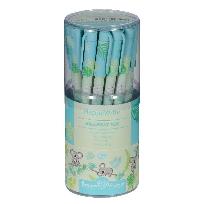 Ручка шариковая синяя 0,5мм Коалы - очаровашки BrunoVisconti (24) - фото 1