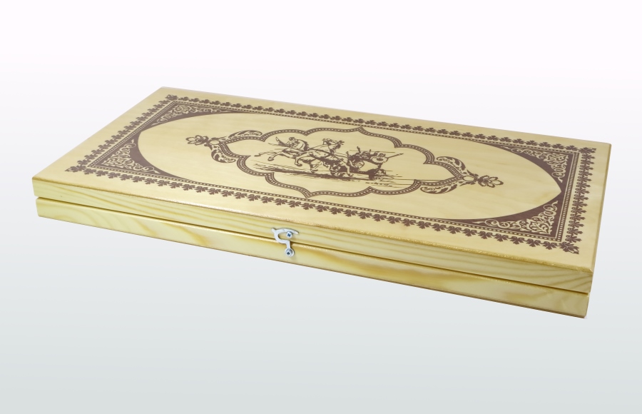 Настольная игра Нарды дерев. 40*40 см. ДК - фото 1