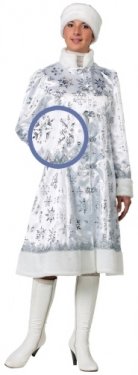 Костюм Снегурочка взрослый р.48-50 - фото 1