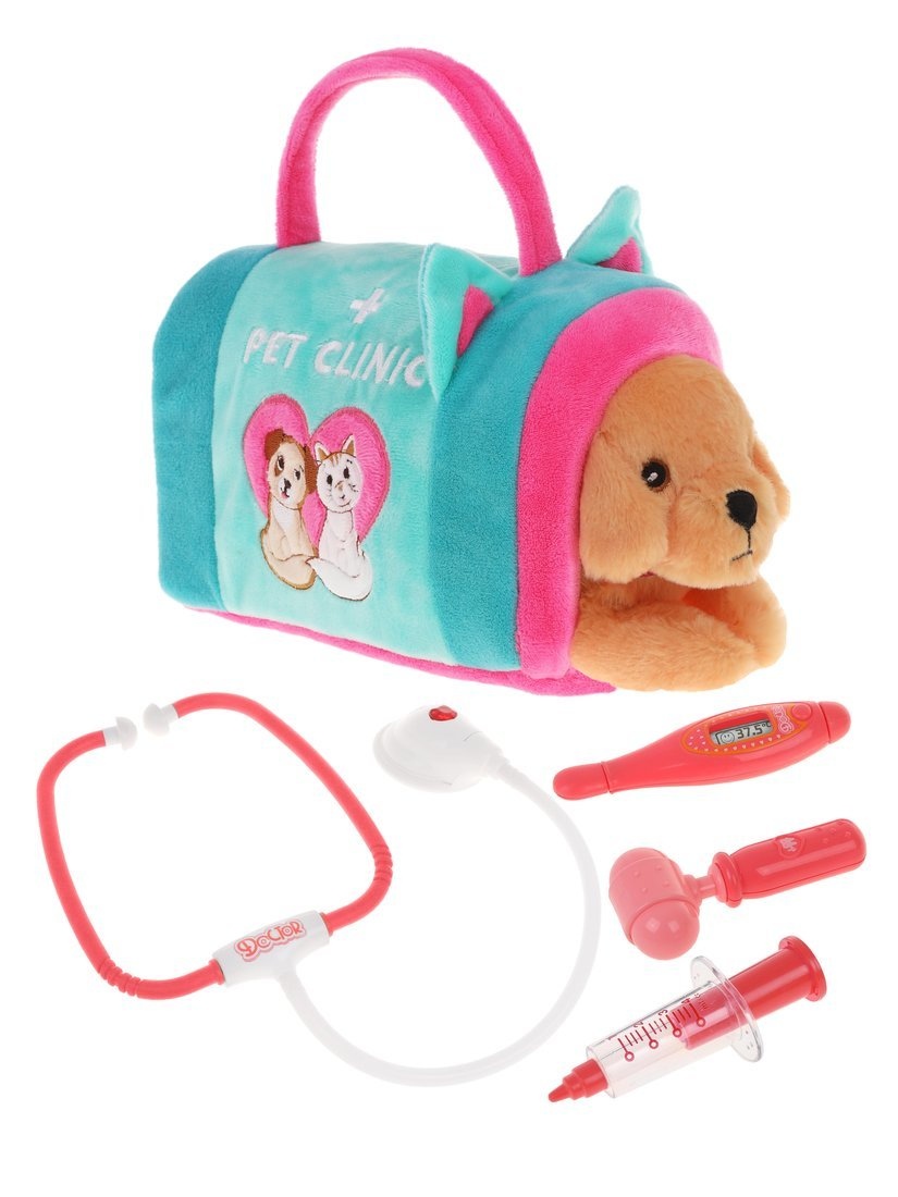 Набор доктора Pet clinic с щенком в переноске - фото 1