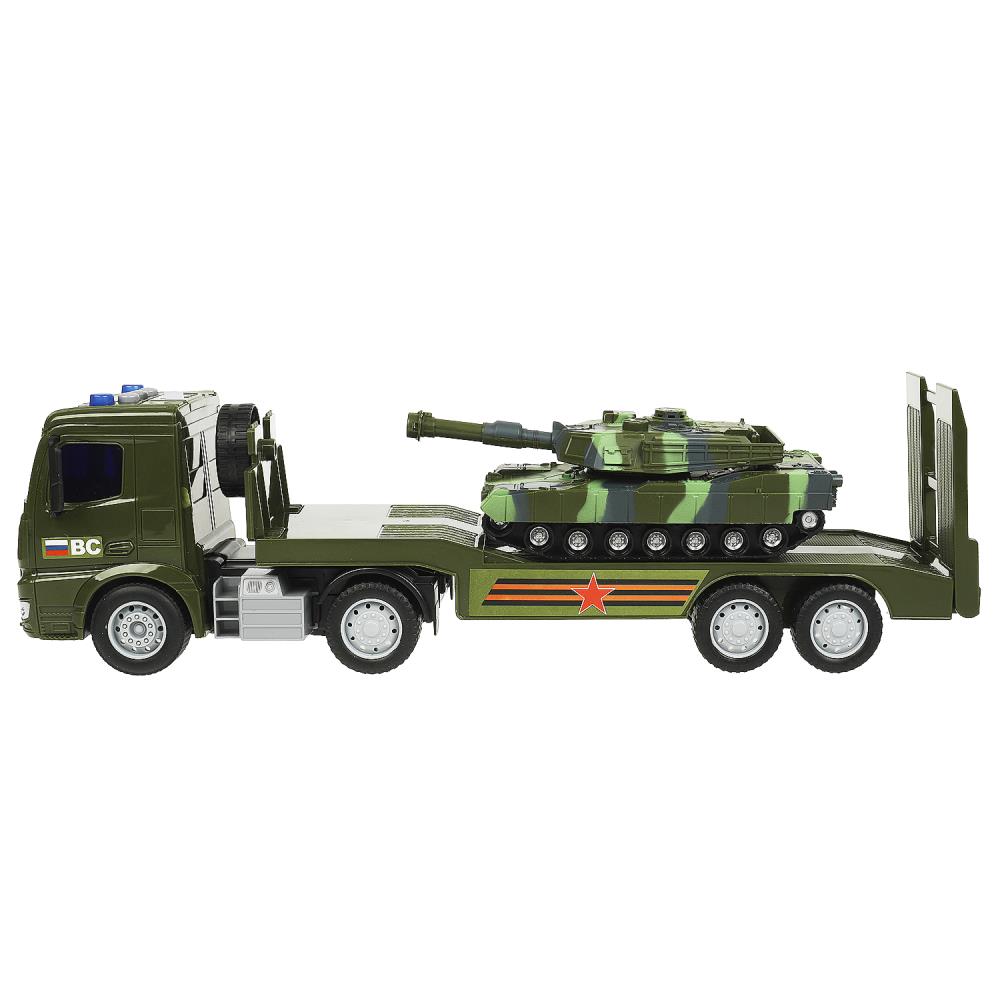 Машина металлическая ТЕХНОПАРК Тягач с танком - фото 1