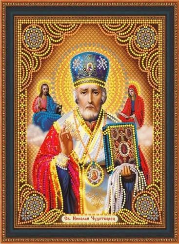 Картина стрзами 27*33 Икона Николай Чудотворец - фото 1