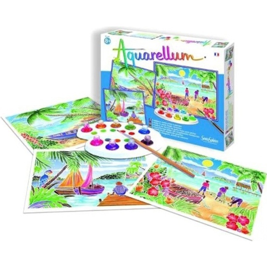 Раскраска акварель. Тропические пейзажи SentoSphere - миниатюра 2