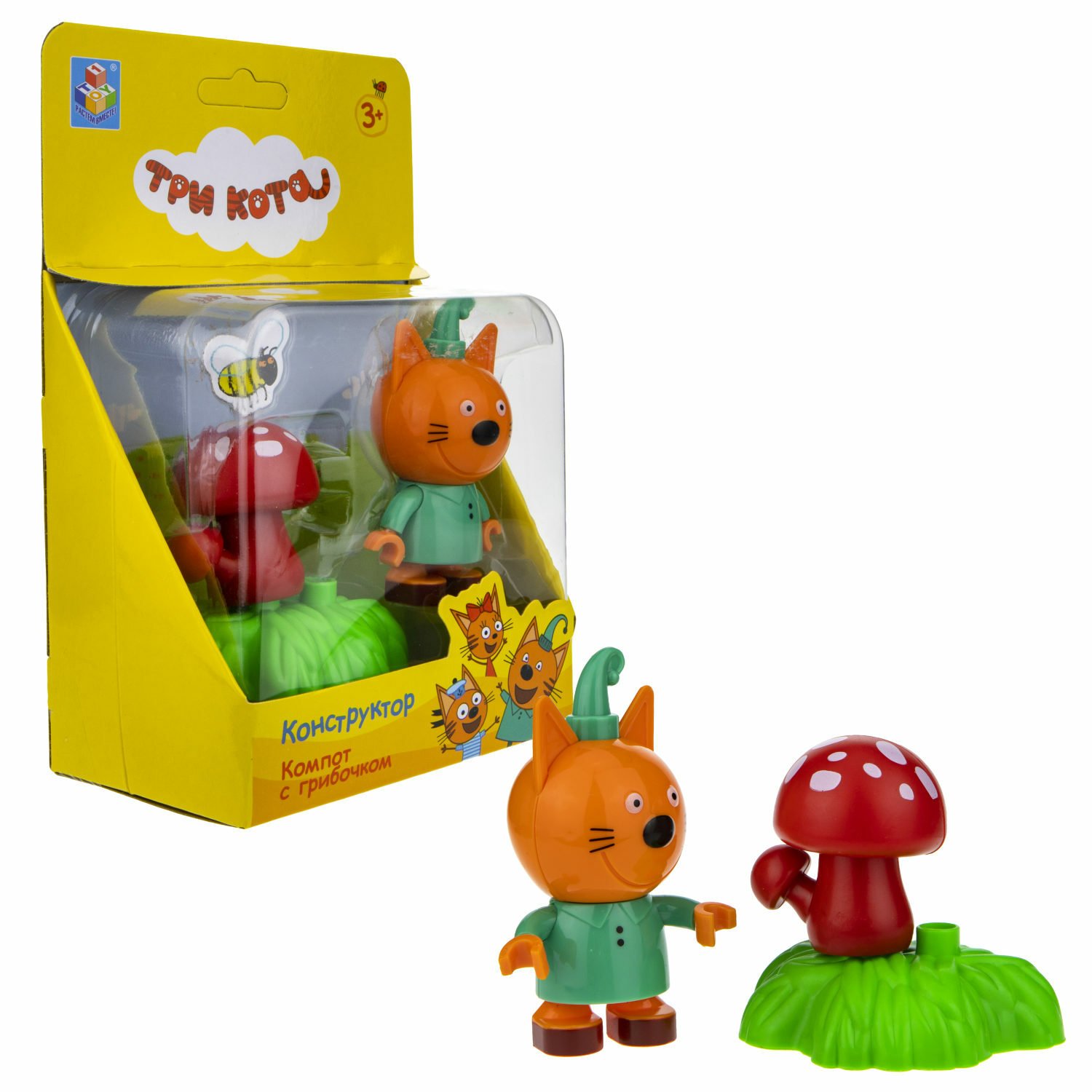 Конструктор блочный Три кота Компот с грибочком - фото 1