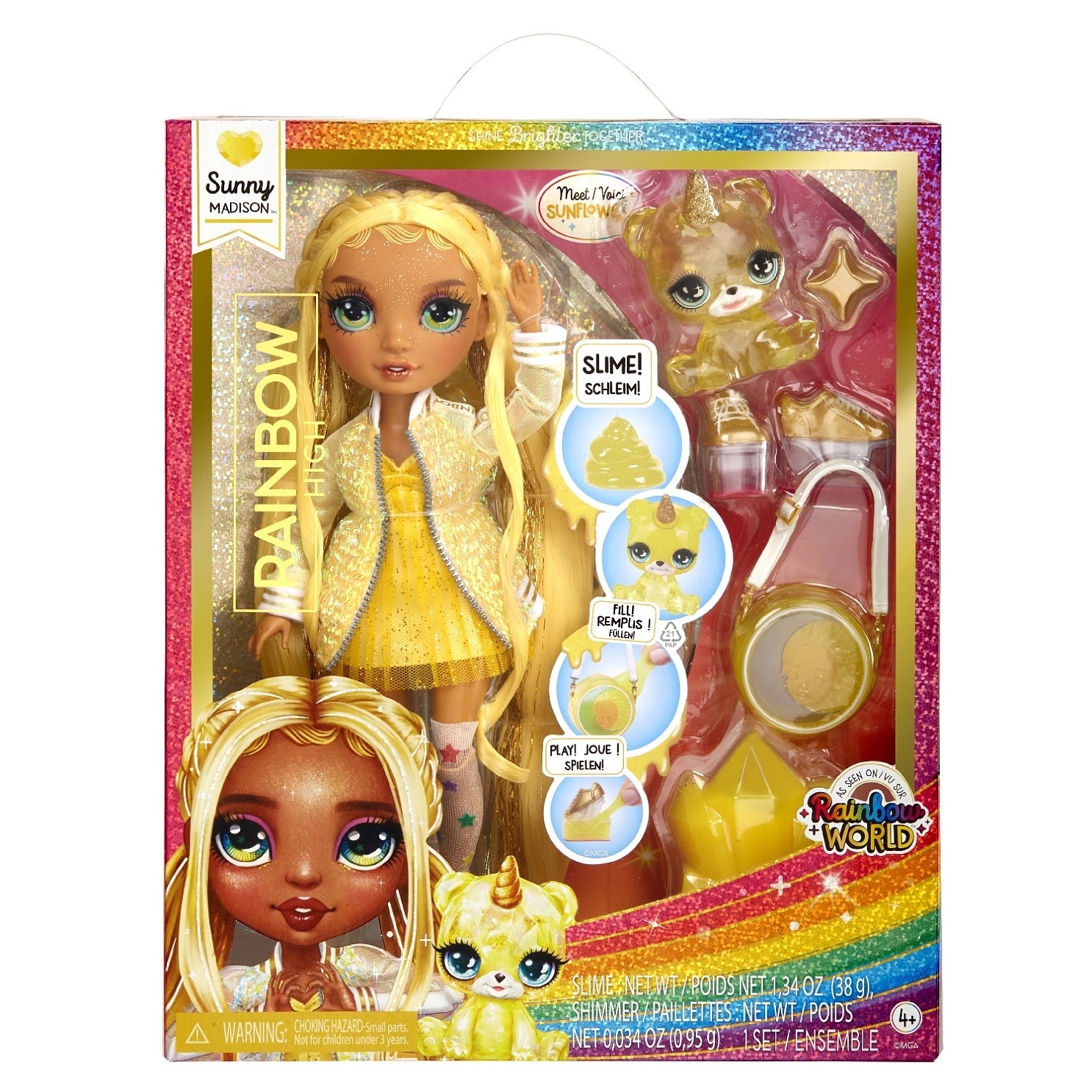 Кукла 28 см Classic Санни Мэдисон желтая Рейнбоу Хай - фото 1