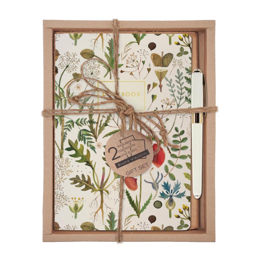 Набор тетрадь 2шт + ручка Луговые травы Bruno Visconti - фото 1