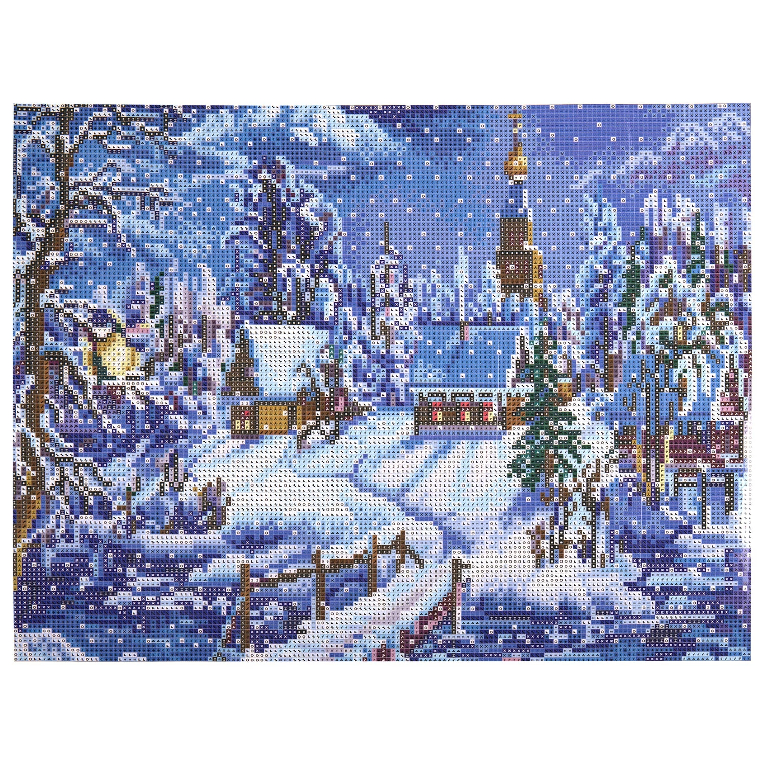 Картина стразами 30*40 Зимний пейзаж ОСТРОВ СОКРОВИЩ, фото 3