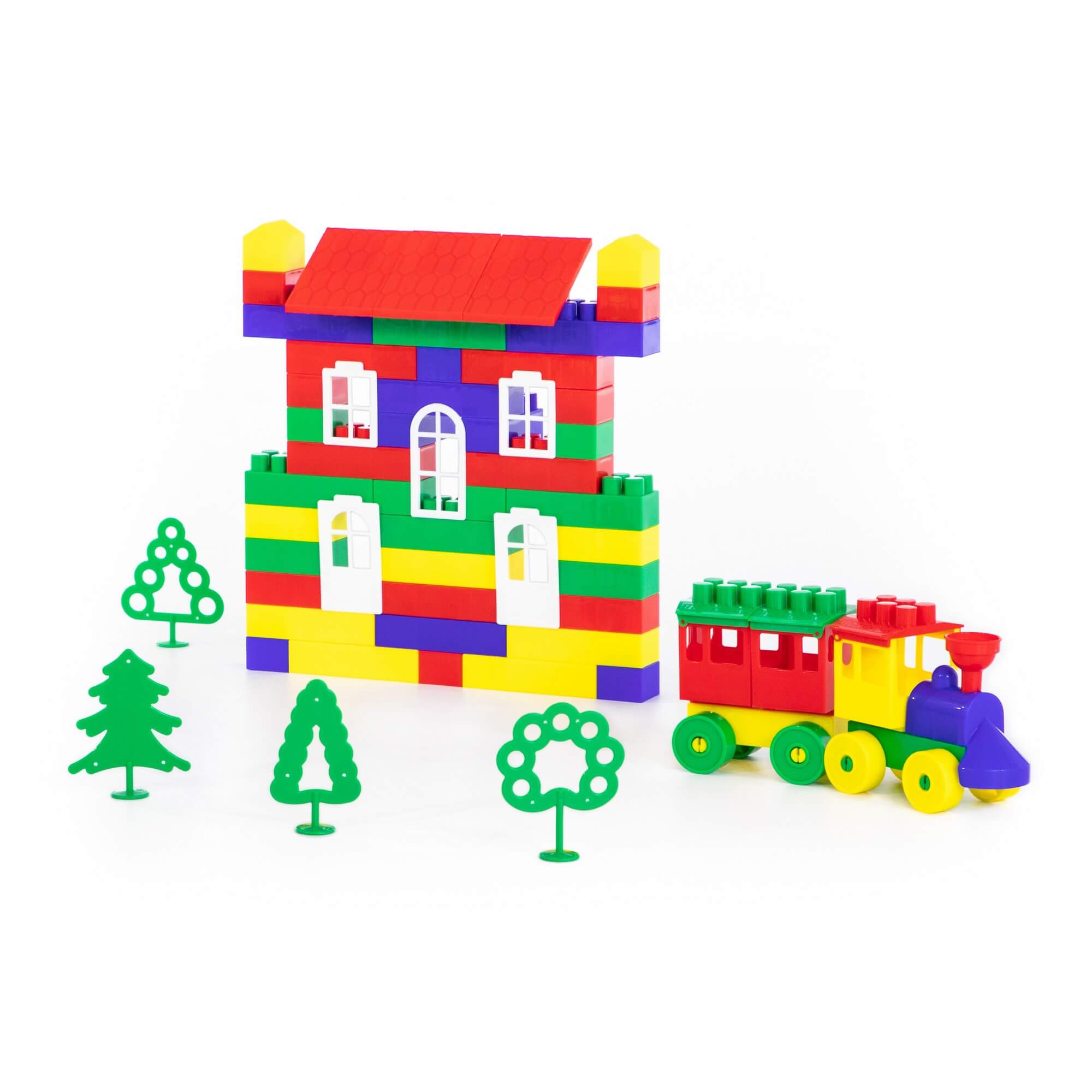 Конструктор блочный Строитель 95эл. в/п Полесье - фото 1