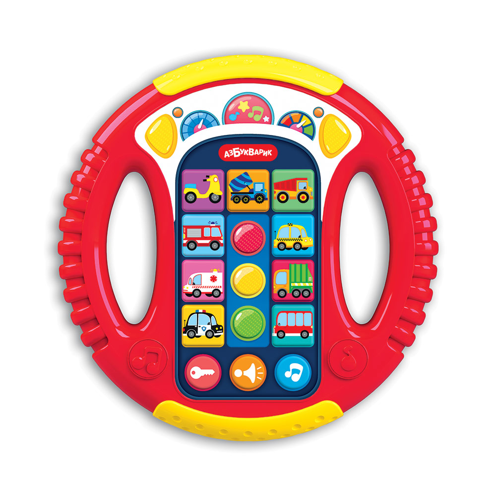 Руль Веселые машинки музыкальный красн. в/к - миниатюра 2