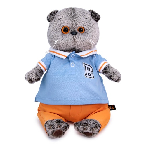 Мягкая игрушка Басик в голубом поло - фото 1