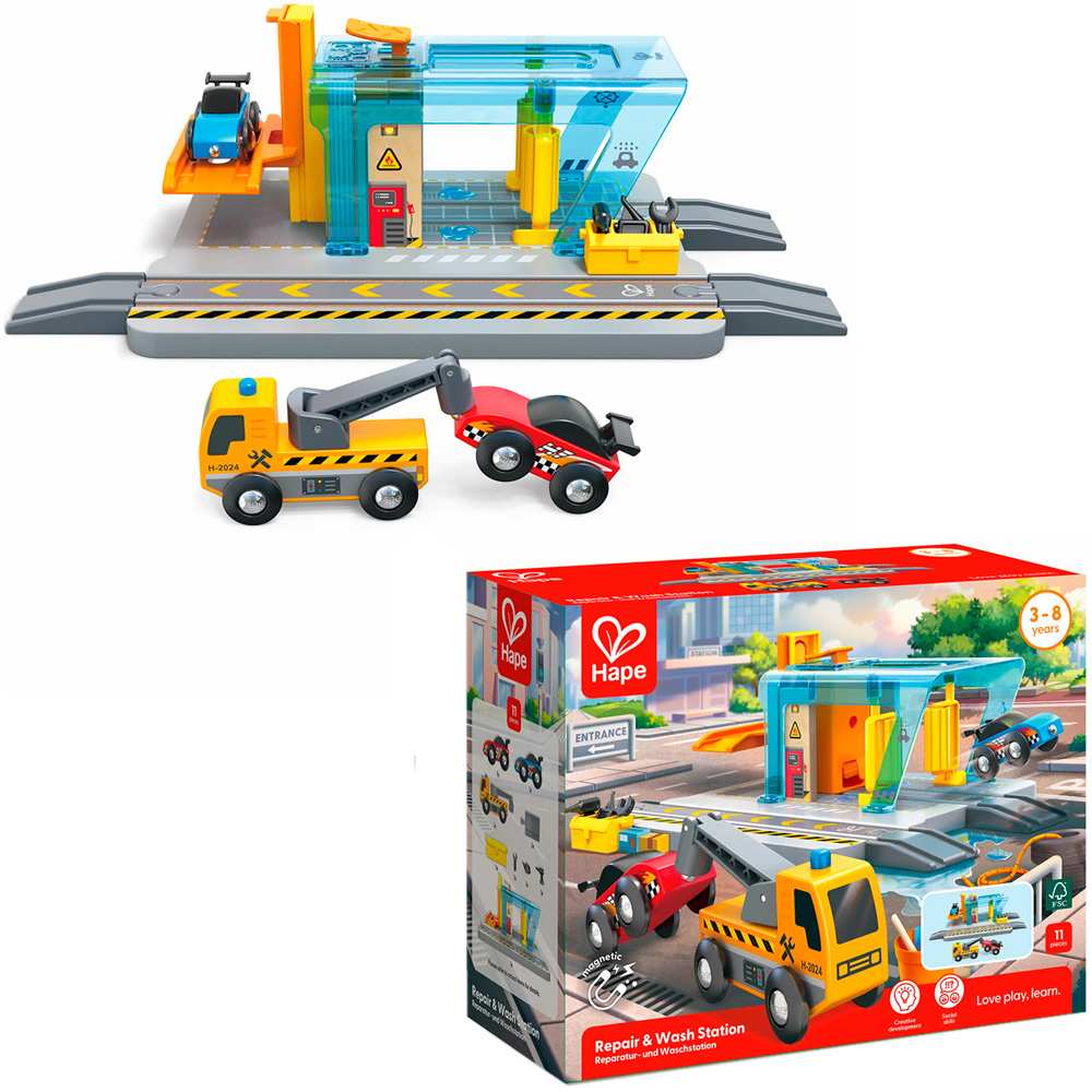 Железная дорога Автомойка Hape - фото 1
