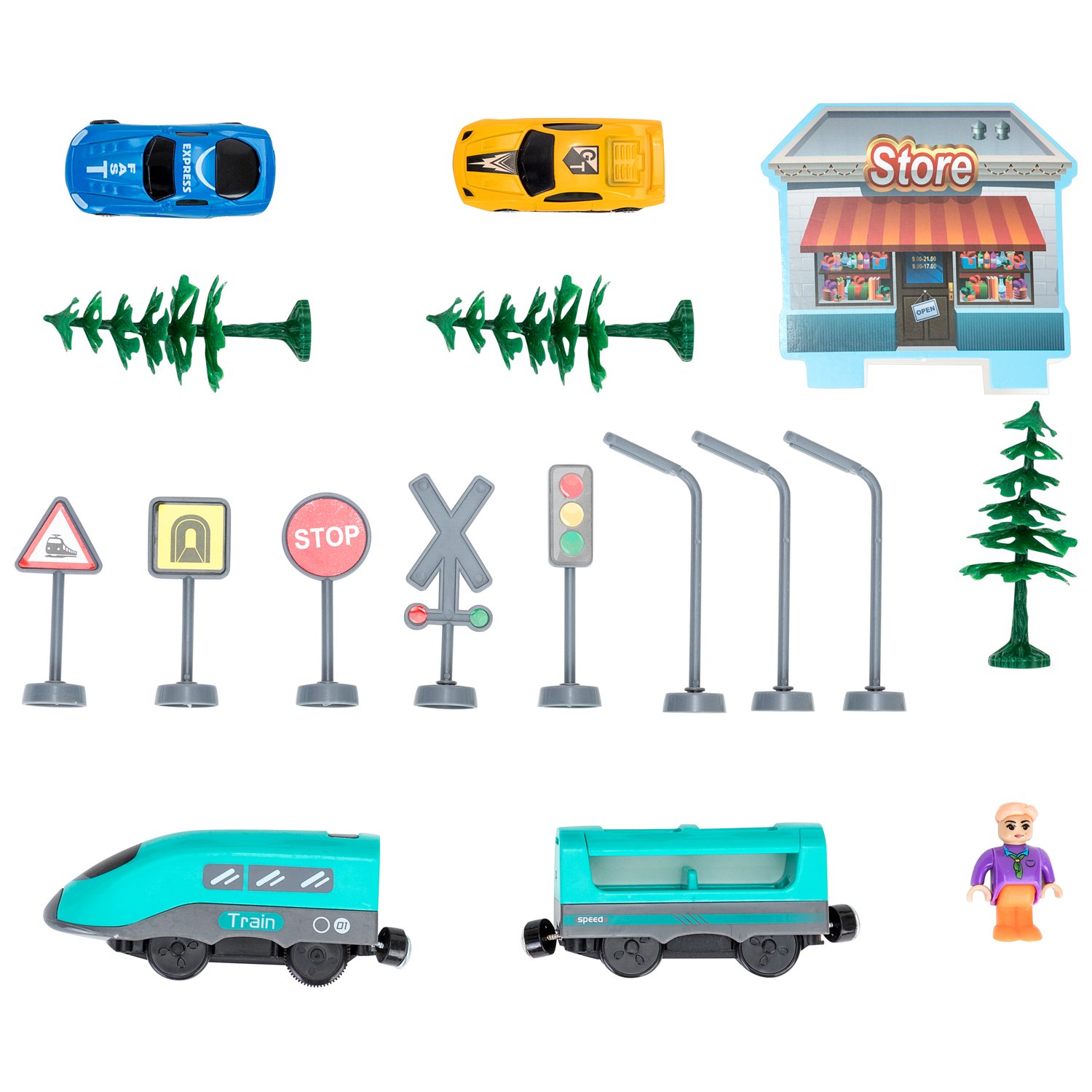 Железная дорога Мой город 66 эл. на бат. Givito - миниатюра 4