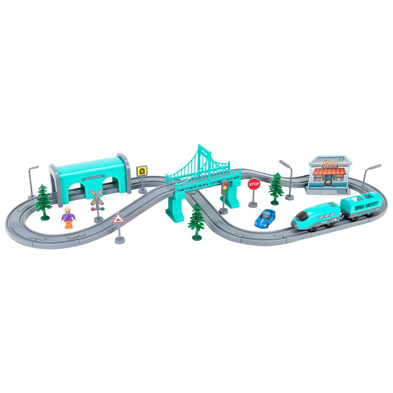 Железная дорога Мой город 66 эл. на бат. Givito - миниатюра 3