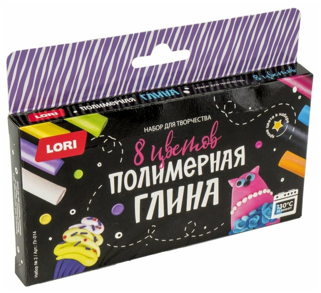 Глина полимерная 8 цв. №2 - миниатюра 2