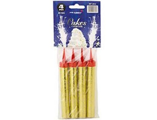 Свеча - Фонтан для торта 10см*30сек 4шт - фото 1