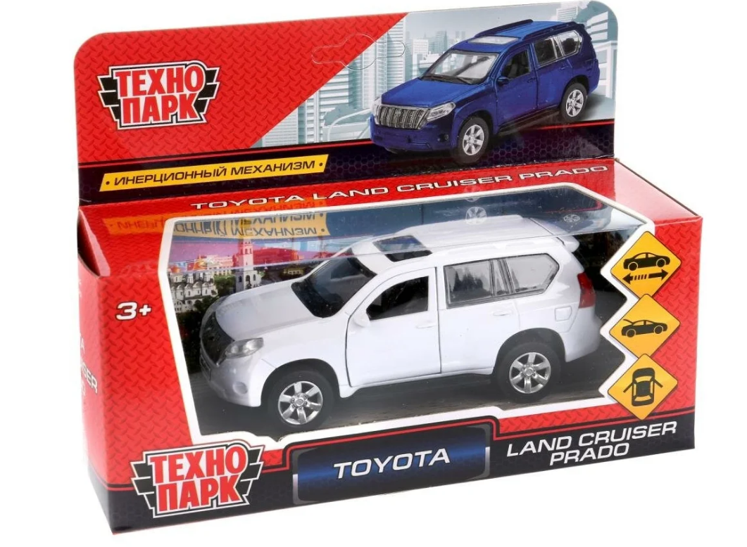 Машина металлическая ТЕХНОПАРК TOYOTA PRADO бел. - фото 1