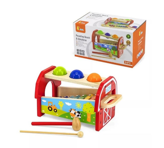 Стучалка - забивалка деревянная с ксилофоном VIGA - фото 1
