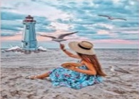 Картина стразами 30*40 Маяк - фото 1