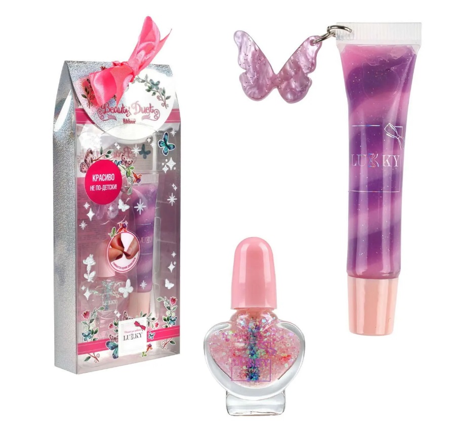 Блеск для губ с лаком роз. Lukky - фото 1