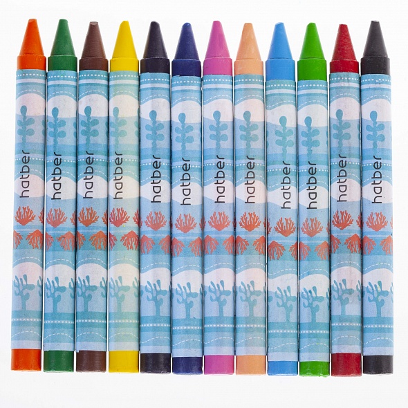 Мелки восковые 12цв. Deep Forest Hatber - миниатюра 3