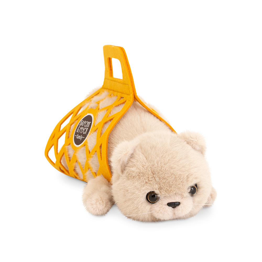 Мягкая игрушка Кот Барсик в сумке беж. Orange - фото 1