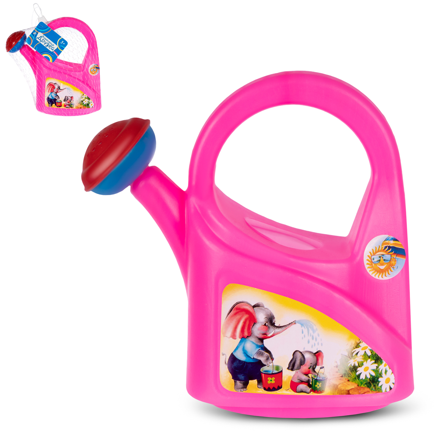 Лейка 1,4 л фуксия - фото 1