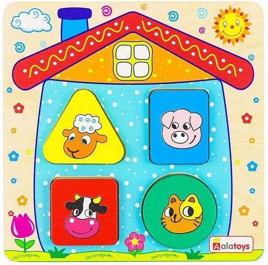 Сортер деревянный Домик - фото 1