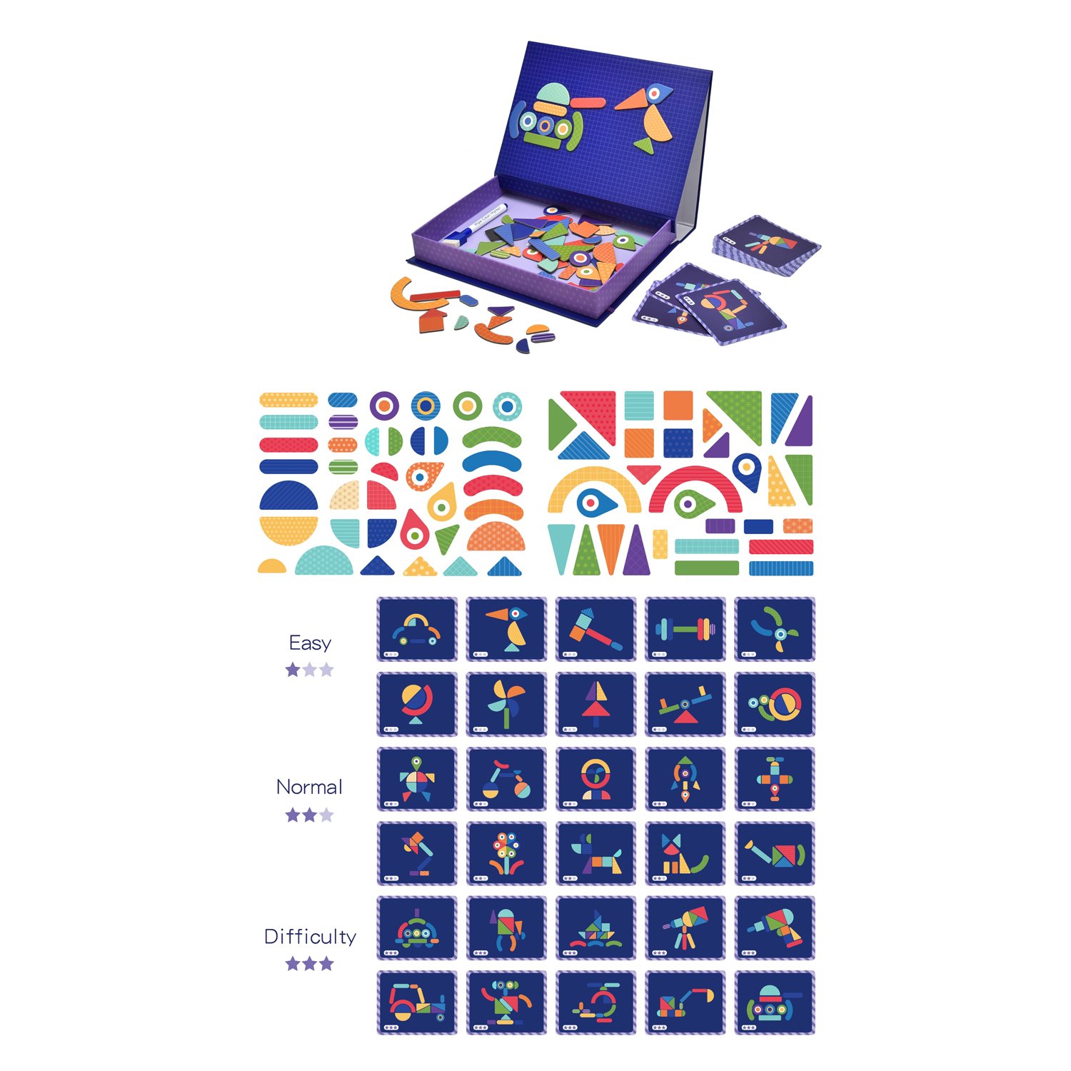 Игра магнитная Формы 2 в 1 - миниатюра 3