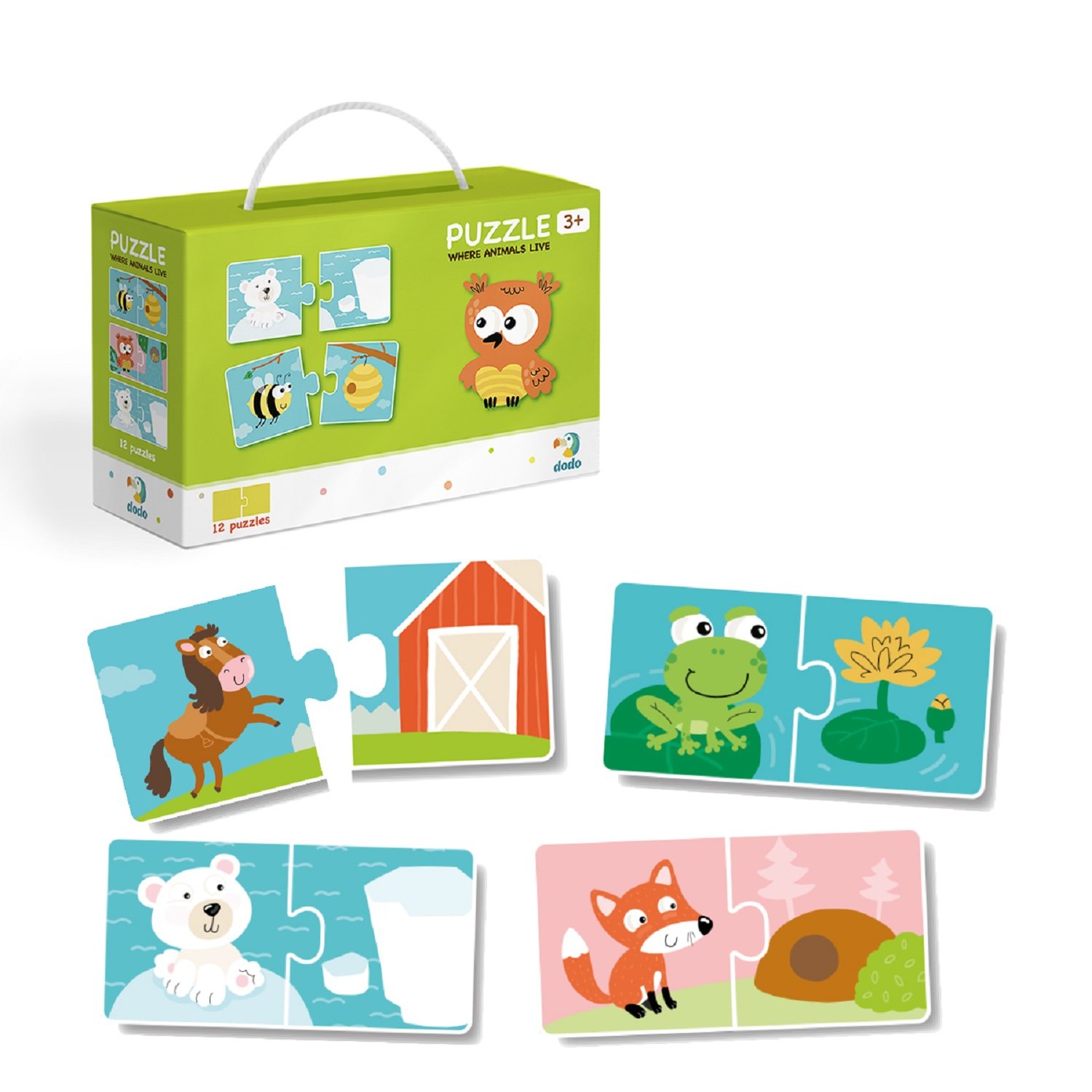 Настольная игра Пазл-парочки Где кто живет 24 эл. - фото 1