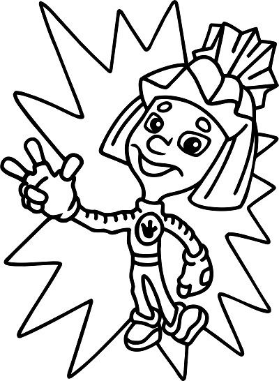 Трафарет Фиксик №3 А5 - фото 1