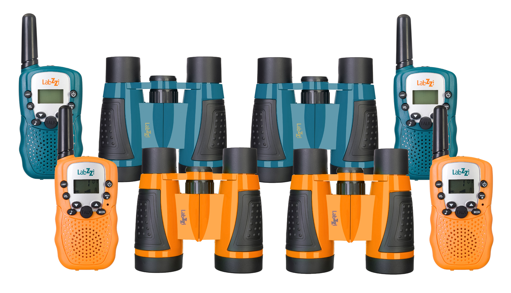 Комплект раций и биноклей Labzz WTT10 голуб. Levenhuk - фото 1