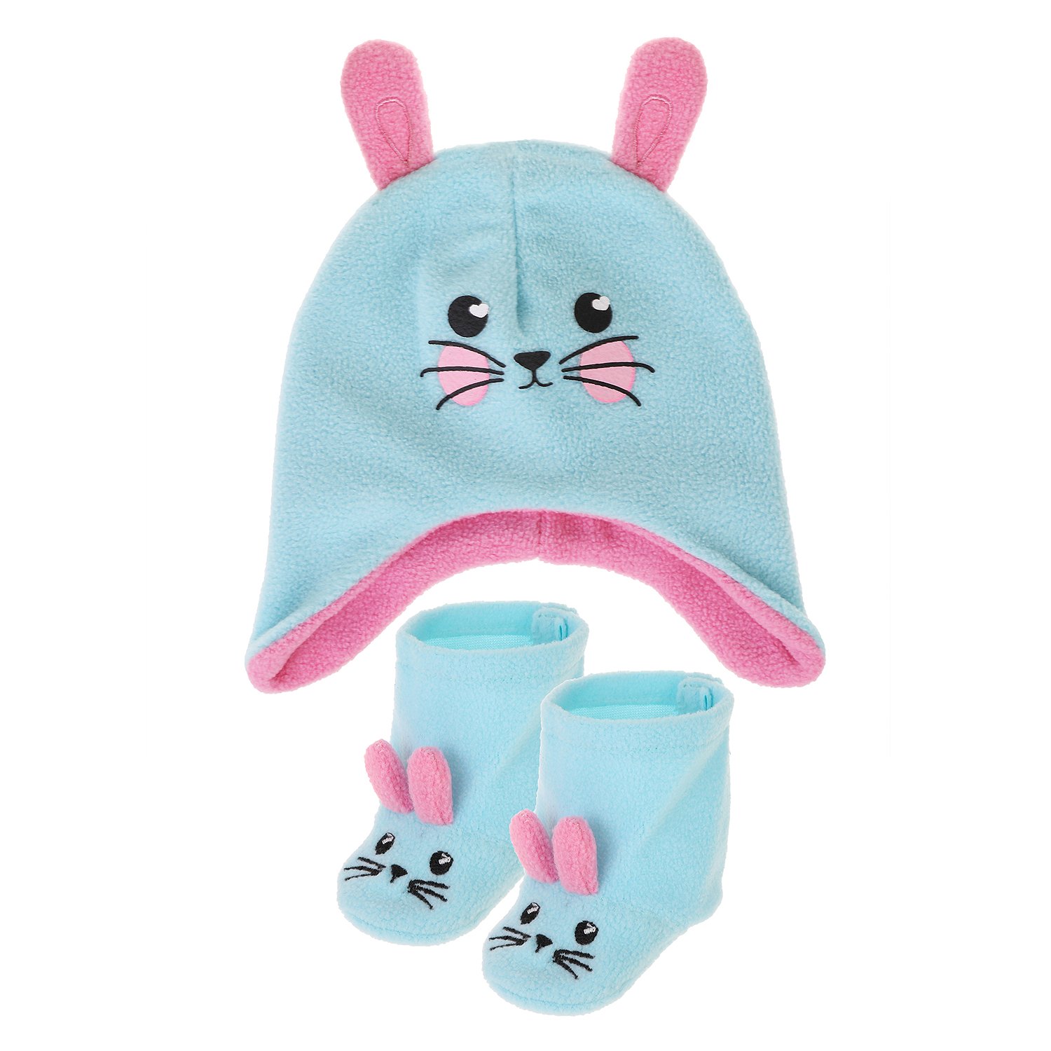 Одежда для кукол Шапка и сапожки Зайка 43см - фото 1