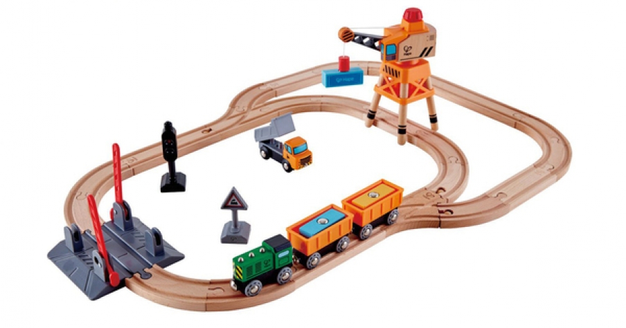 Железная дорога с краном Hape - фото 1