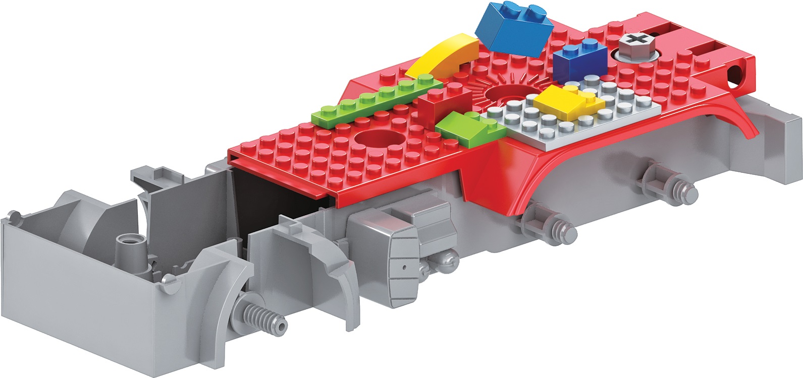 Конструктор винтовой Пожарная машина 30см свет, звук Funky Toys - миниатюра 2