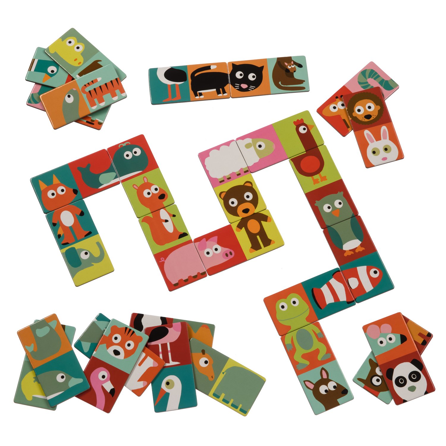 Настольная игра Домино Цветные животные DJECO - миниатюра 2