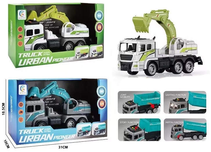 Машина Экскаватор инерц. свет, звук - фото 1