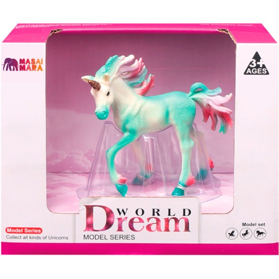 Жеребенок - единорог зеленый с цвет. гривой - фото 1