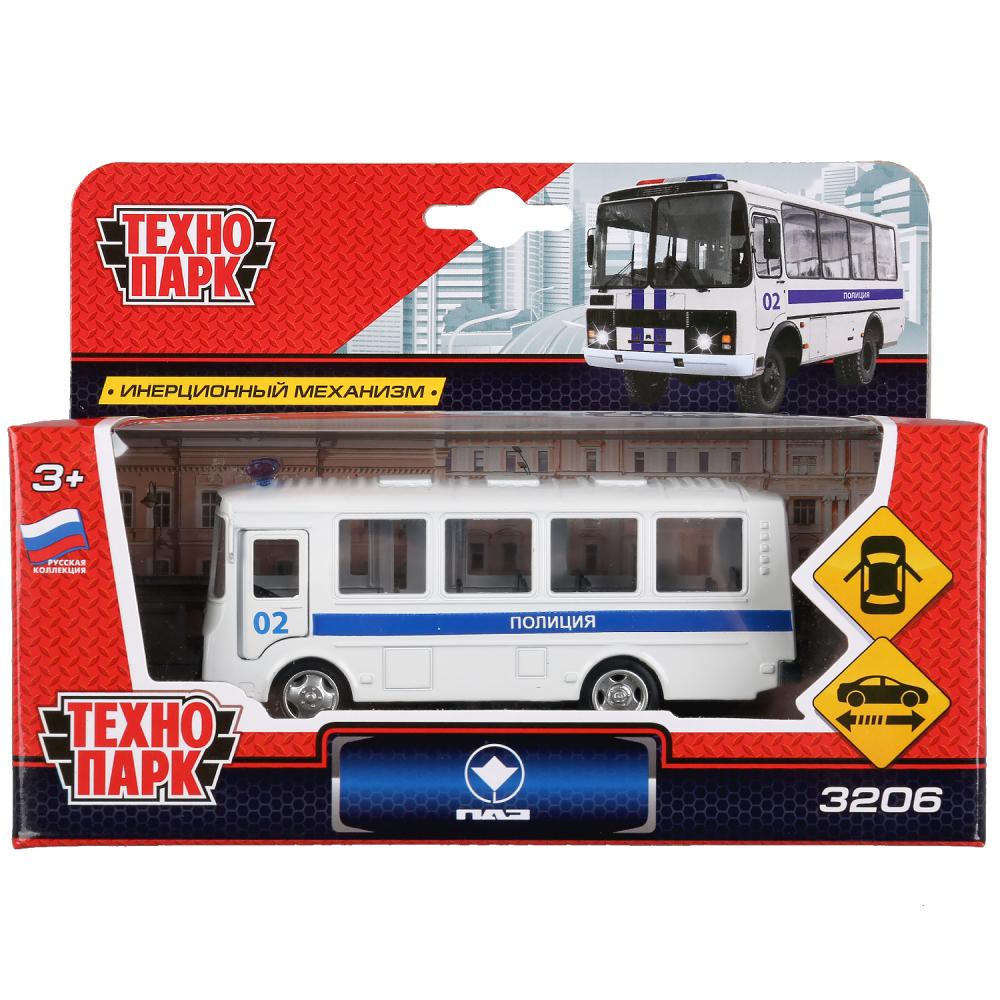 Машина металлическая ТЕХНОПАРК ПАЗ 3206 Полиция - фото 1