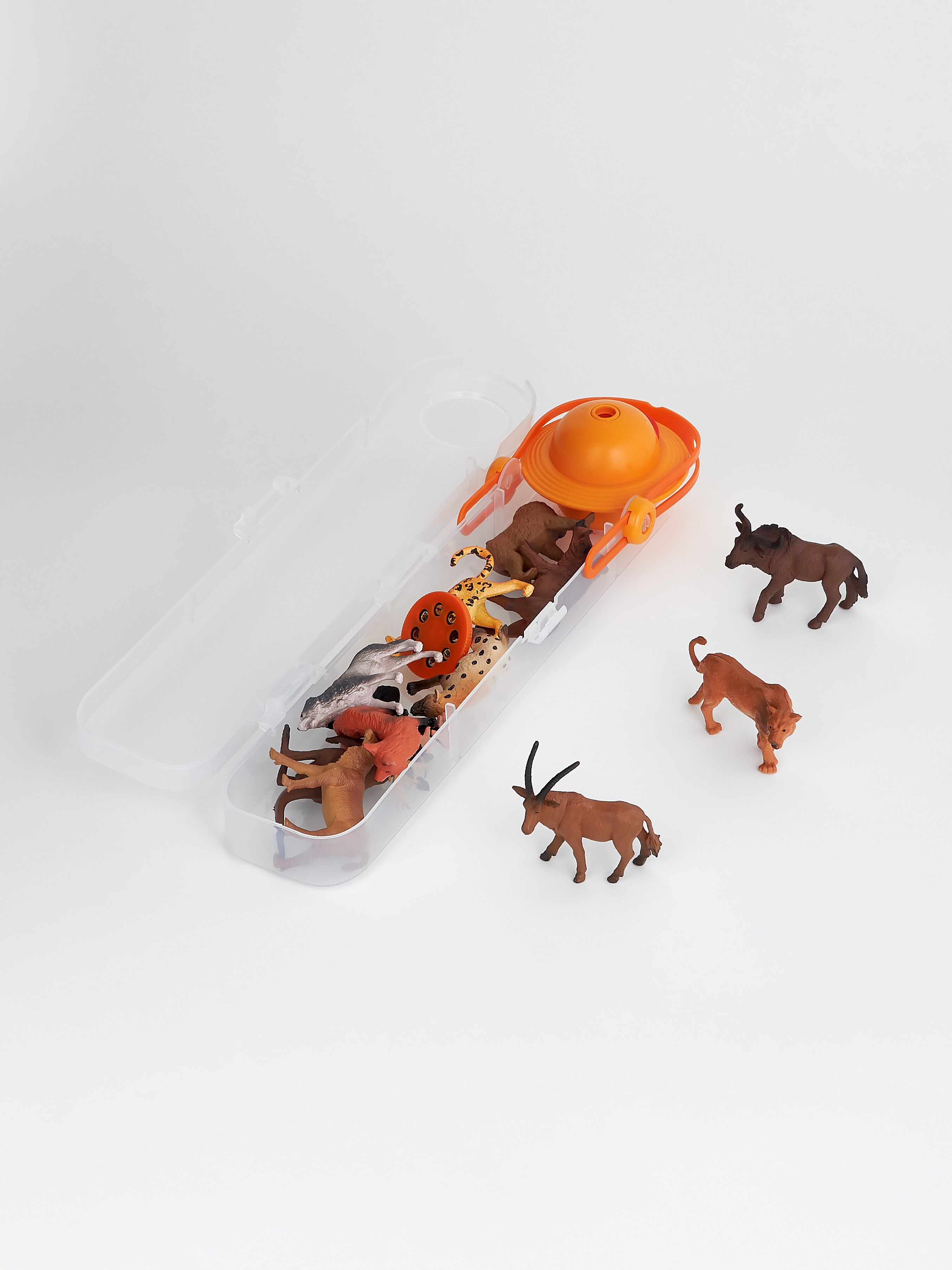 Животные набор Дикие 12шт с проектором - миниатюра 2