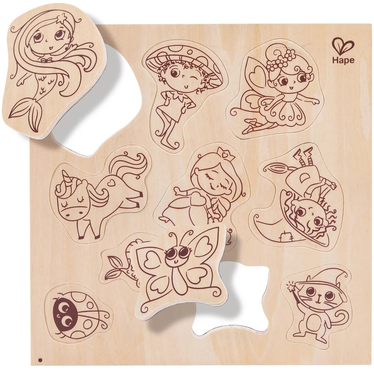 Магниты - раскраски Магнитные персонажи с фломастерами Hape - миниатюра 4