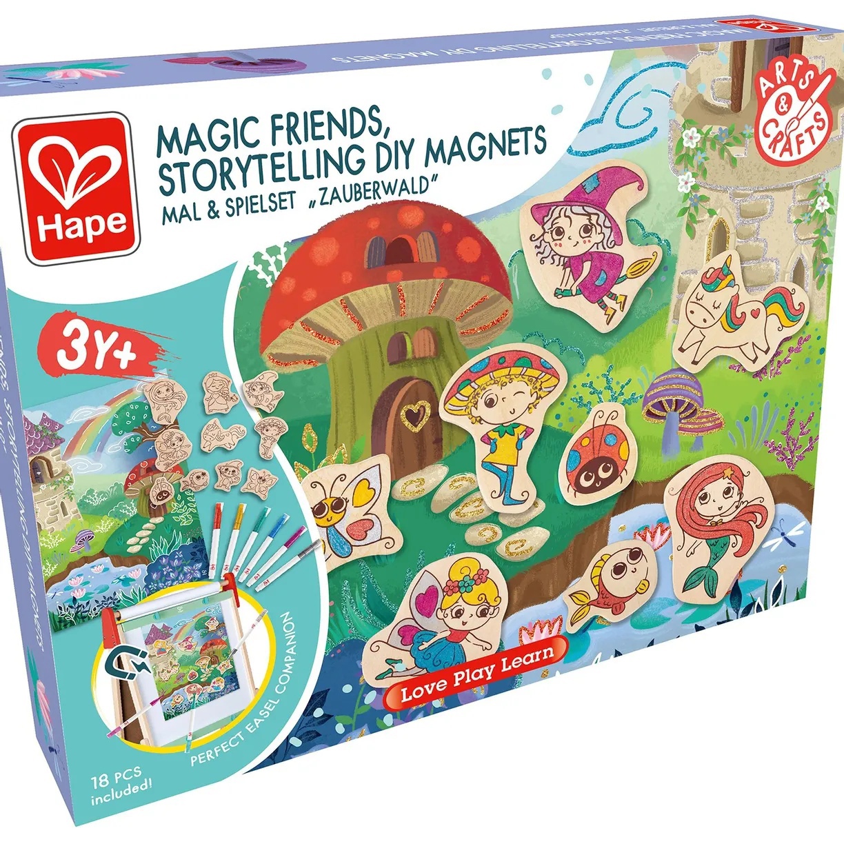 Магниты - раскраски Магнитные персонажи с фломастерами Hape - миниатюра 3