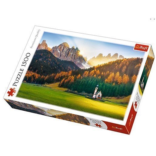 Пазл 1500 Церковь в Доломитах - фото 1